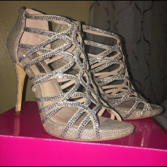 Gold Rhinestone Heels - Picture 5 of 8